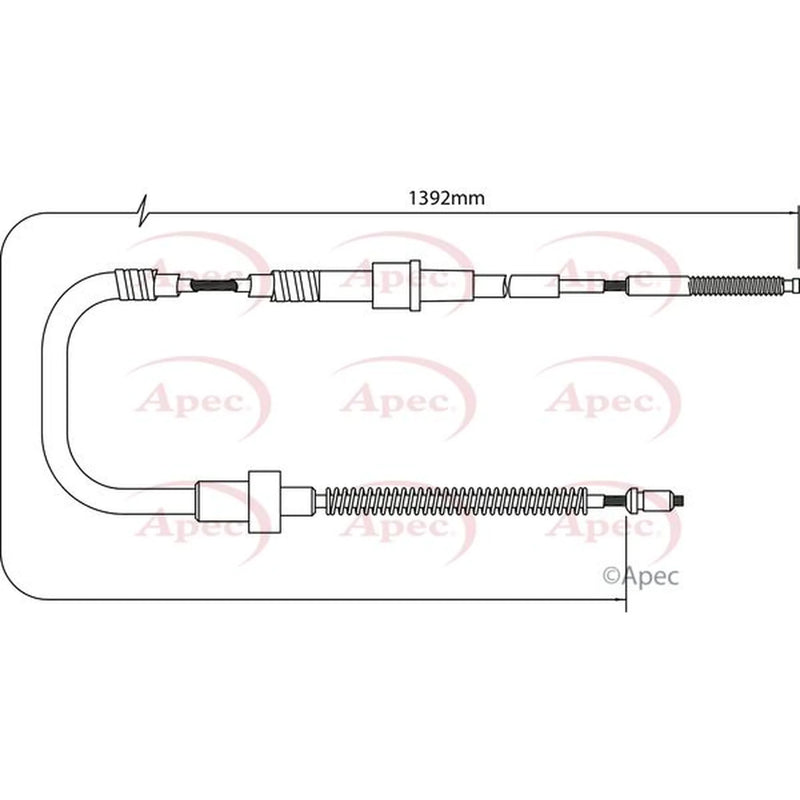 Apec Handbrake Cable Left Rear CAB1528