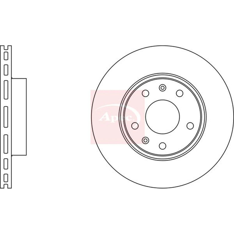 Apec 2 x Vented Front Brake Discs DSK2120