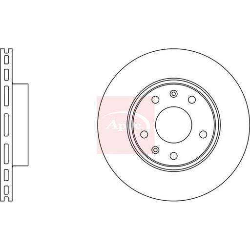 Apec 2 x Vented Front Brake Discs DSK2120