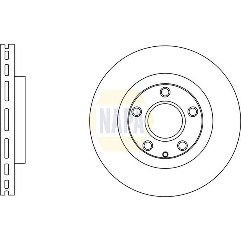 NAPA 2 x Vented Front Brake Discs NBD5210