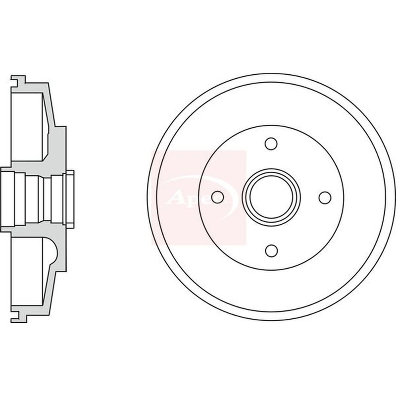 Apec Brake Drum Assembly Rear DRM9949