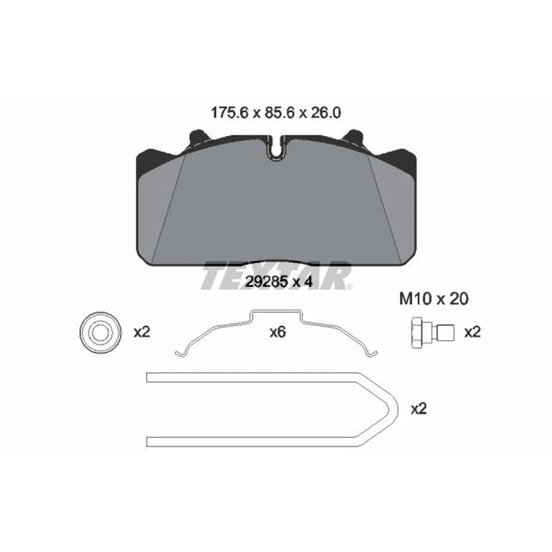 Textar Rear Brake Pad Set 2928501