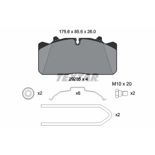 Textar Rear Brake Pad Set 2928501