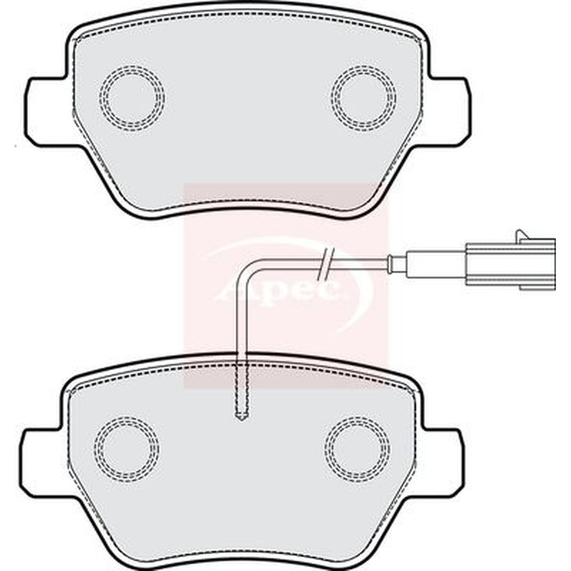 Apec Rear Brake Pad Set PAD2287