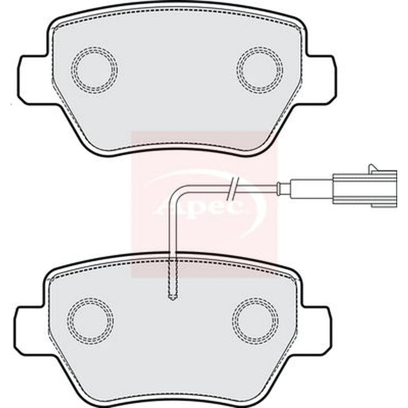 Apec Rear Brake Pad Set PAD2287