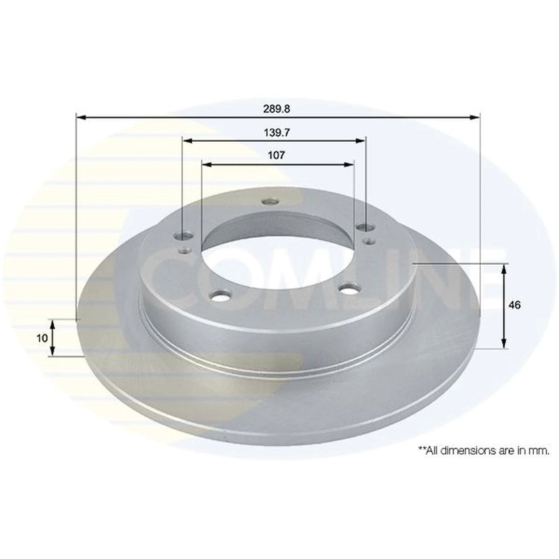 Comline 2 x Solid Front Brake Discs ADC0902