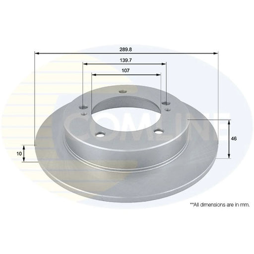 Comline 2 x Solid Front Brake Discs ADC0902