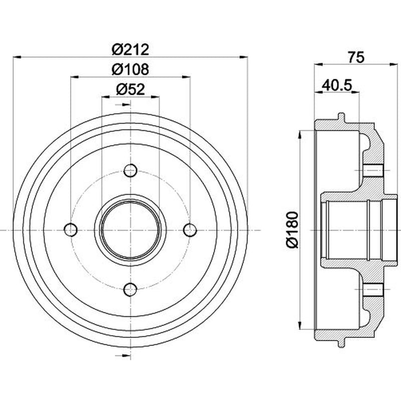 Mintex Brake Drum Assembly Rear MBD227