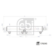 Febi Power Steering Slave Cylinder Front 176545