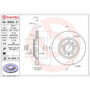 Brembo 2 x Rear Brake Discs 09.9908.21