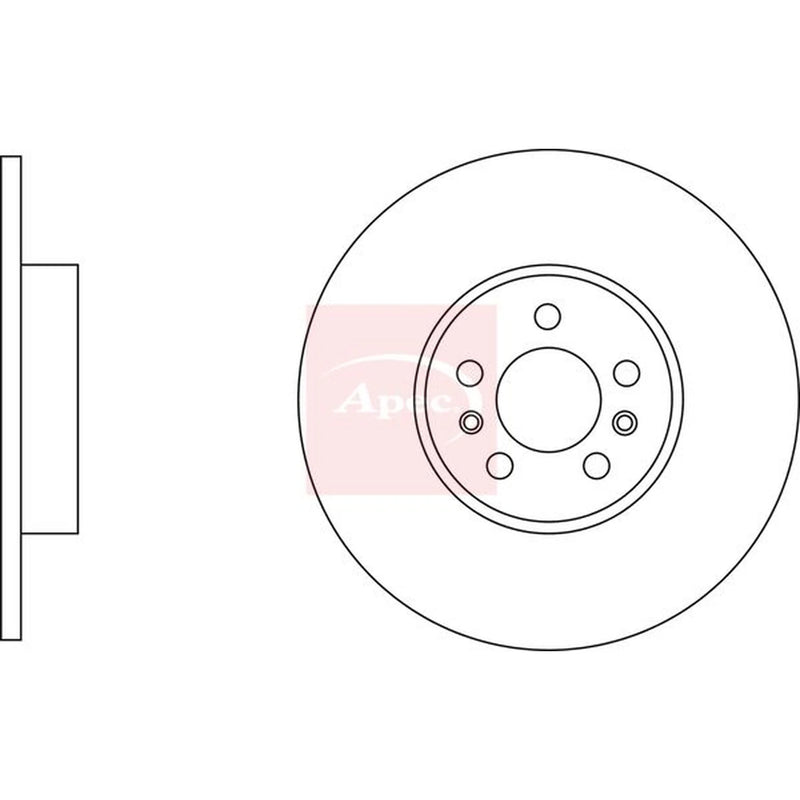 Apec 2 x Solid Rear Brake Discs DSK3259