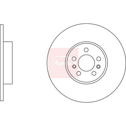 Apec 2 x Solid Rear Brake Discs DSK3259