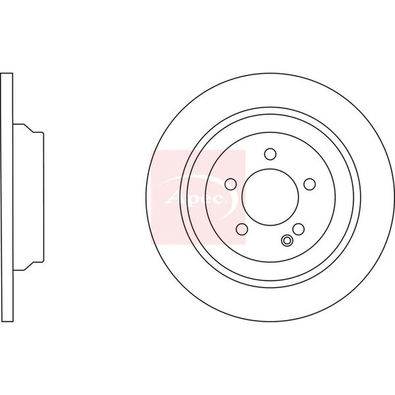 Apec 2 x Solid Rear Brake Discs DSK3151