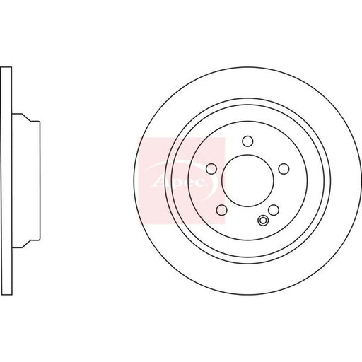 Apec 2 x Solid Rear Brake Discs DSK3151