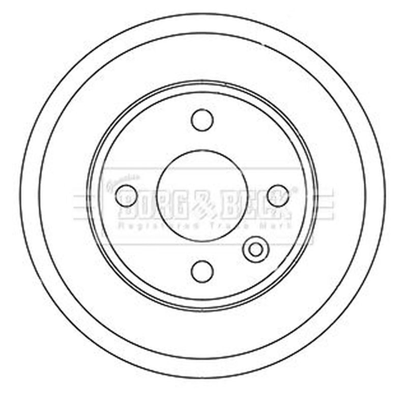 Borg & Beck Brake Drum Assembly Rear BBR7257
