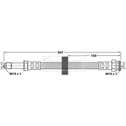 Borg & Beck Brake Hydraulic Hose Line Front Left BBH6700