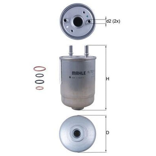 Mahle Fuel Filter Element KL 752/5D