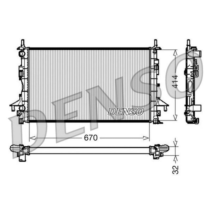 Denso Engine Radiator DRM23084