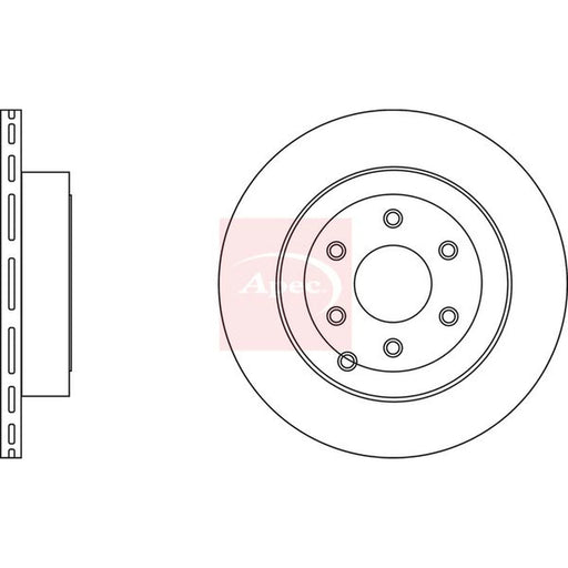 Apec 2 x Vented Rear Brake Discs DSK2708