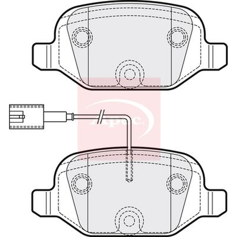 Apec Rear Brake Pad Set PAD1819