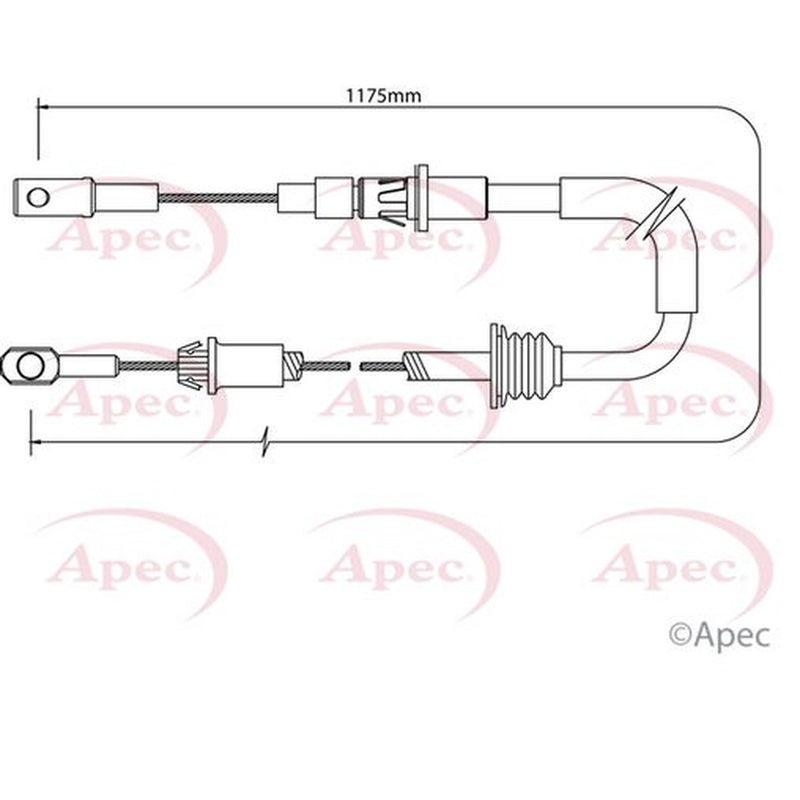 Apec Handbrake Cable Front CAB1378