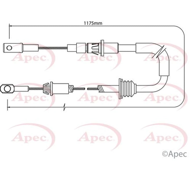 Apec Handbrake Cable Front CAB1378