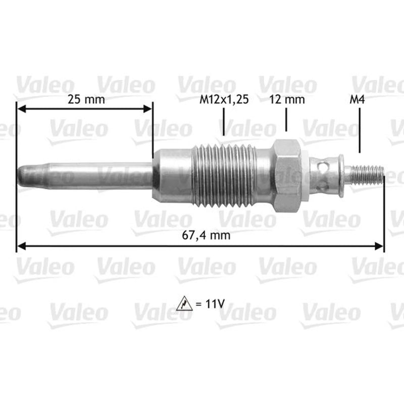 Valeo Diesel Engine Glow Plug 345124