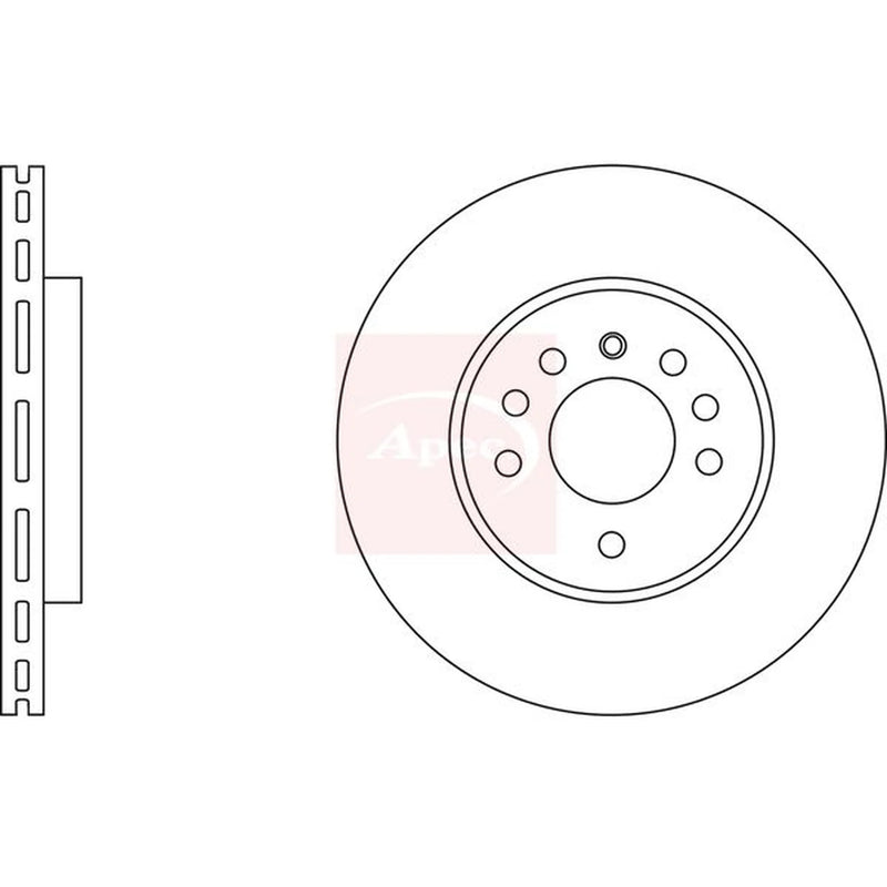 Apec 2 x Vented Front Brake Discs DSK578