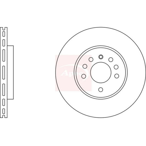 Apec 2 x Vented Front Brake Discs DSK578