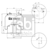 Febi Air Suspension Bellow Front Right 35672
