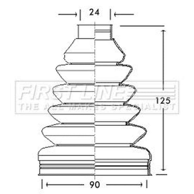 First Line Drive Shaft Bellow Kit Front Left FCB2661