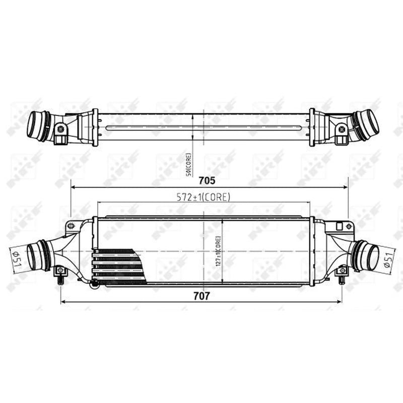 NRF Intercooler (Charge Air Cooler) 30780