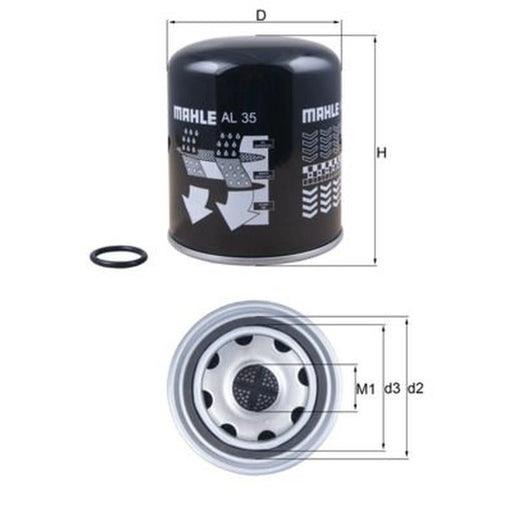 Mahle Mahle Compressed-Air System Air Dryer Cartridge AL 35