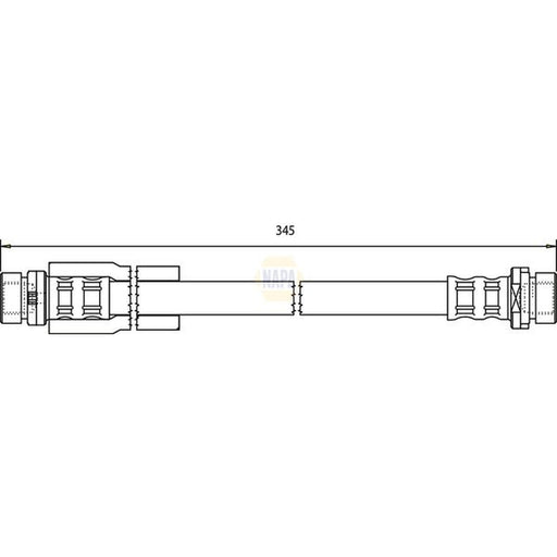 NAPA Brake Hydraulic Hose Line Rear NBH1208