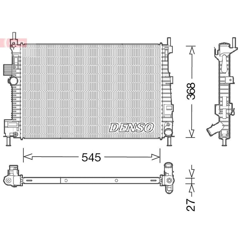 Denso Engine Radiator DRM10009