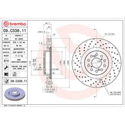 Brembo 2 x Perforated/Vented Front Brake Discs 09.C338.11