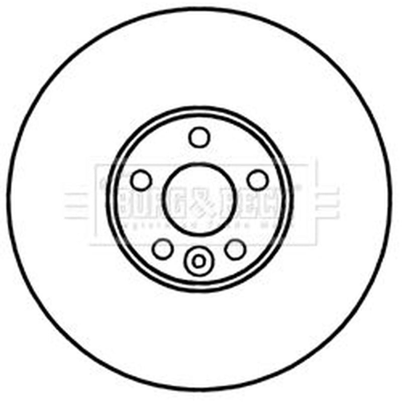 Borg & Beck 2 x Vented Front Brake Discs BBD5960S