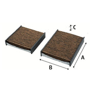 Valeo 2 x Cabin Air Filter (Pollen Filter) 701007