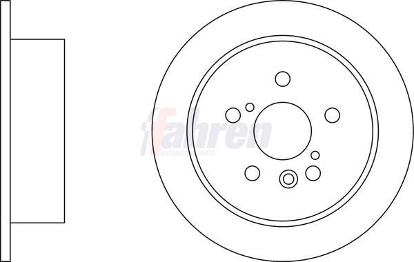 Fahren Brake Disc Set Solid