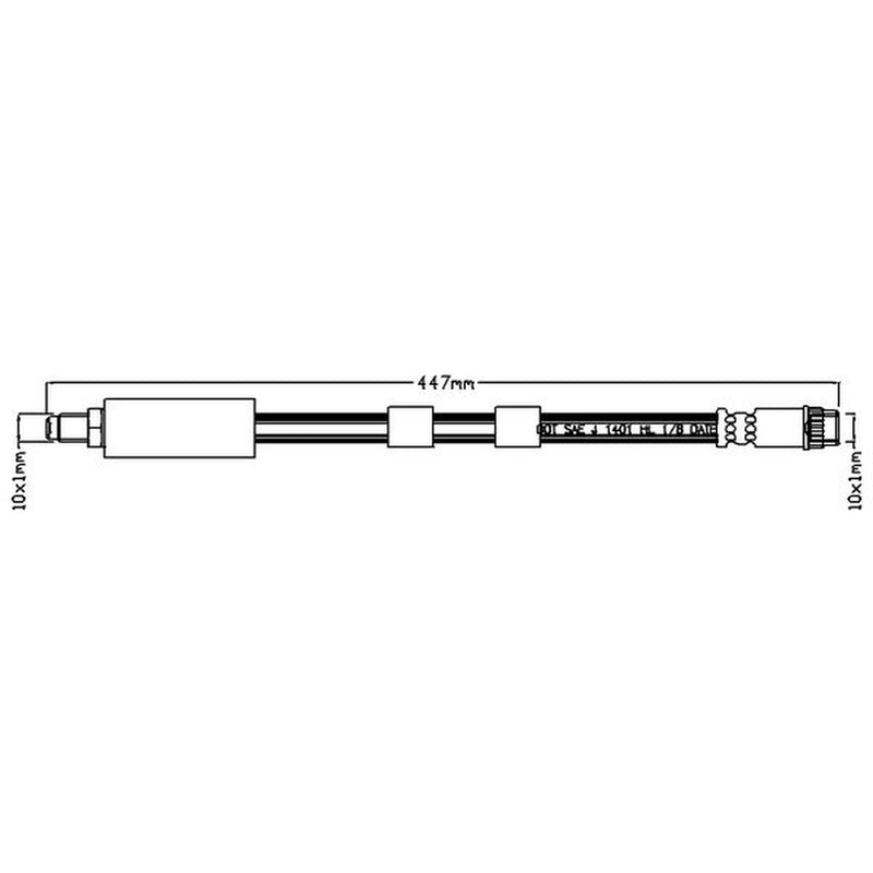 Juratek Brake Hydraulic Hose Line Front JBH1001