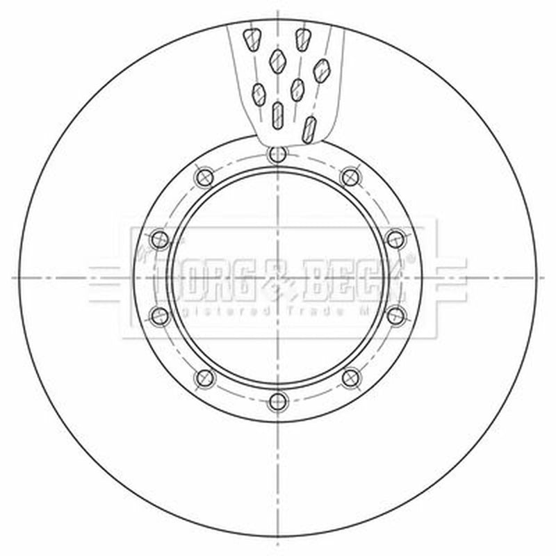 Borg & Beck 2 x Vented Front Brake Discs BBD32631