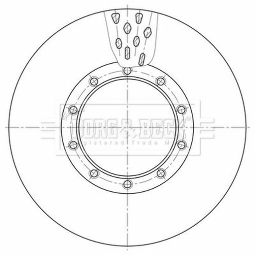 Borg & Beck 2 x Vented Front Brake Discs BBD32631