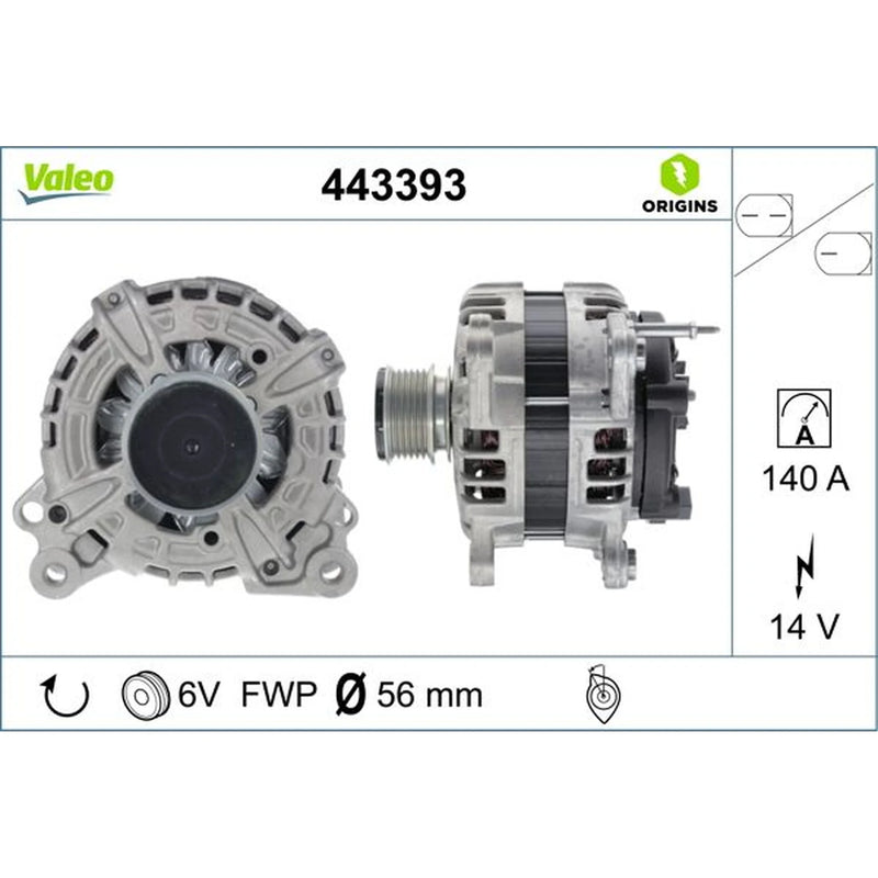 Valeo Car Alternator 12V 443393