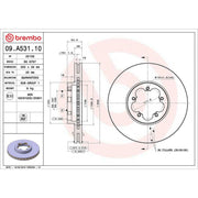 Brembo 2 x Front Brake Discs 09.A531.10