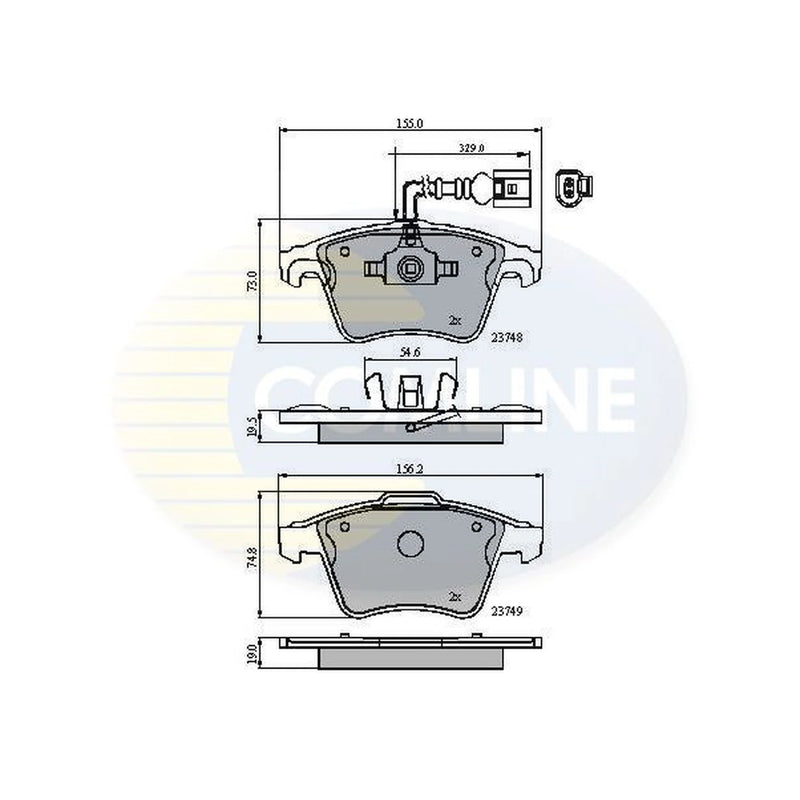 Comline 4 x Front Brake Pad Set CBP11311