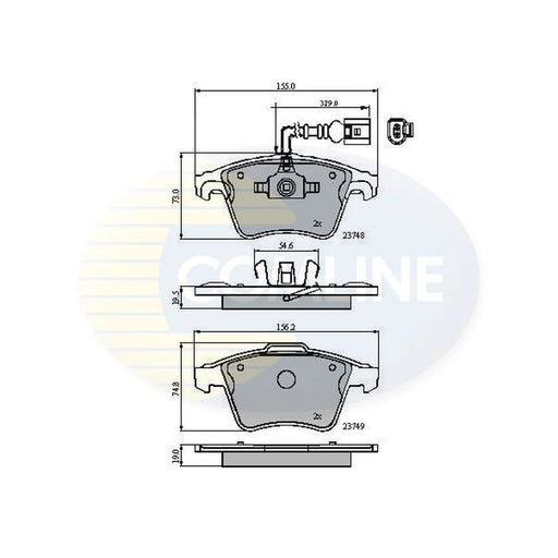 Comline 4 x Front Brake Pad Set CBP11311