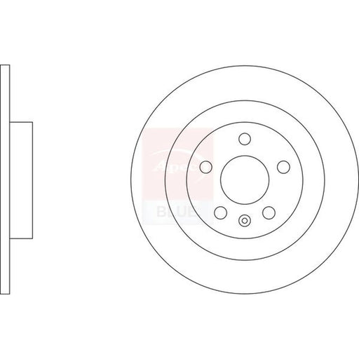 Apec 2 x Solid Rear Brake Discs SDK6966