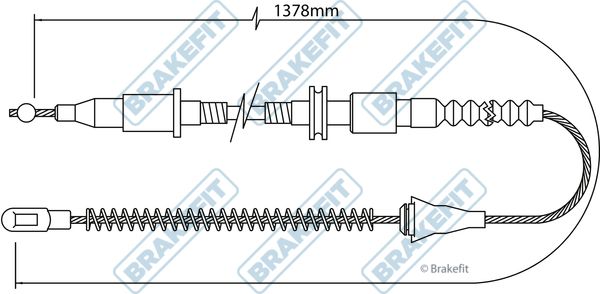 Apec Handbrake Cable Left Rear fits Vauxhall Tigra 1994-2000 1.4 1.6