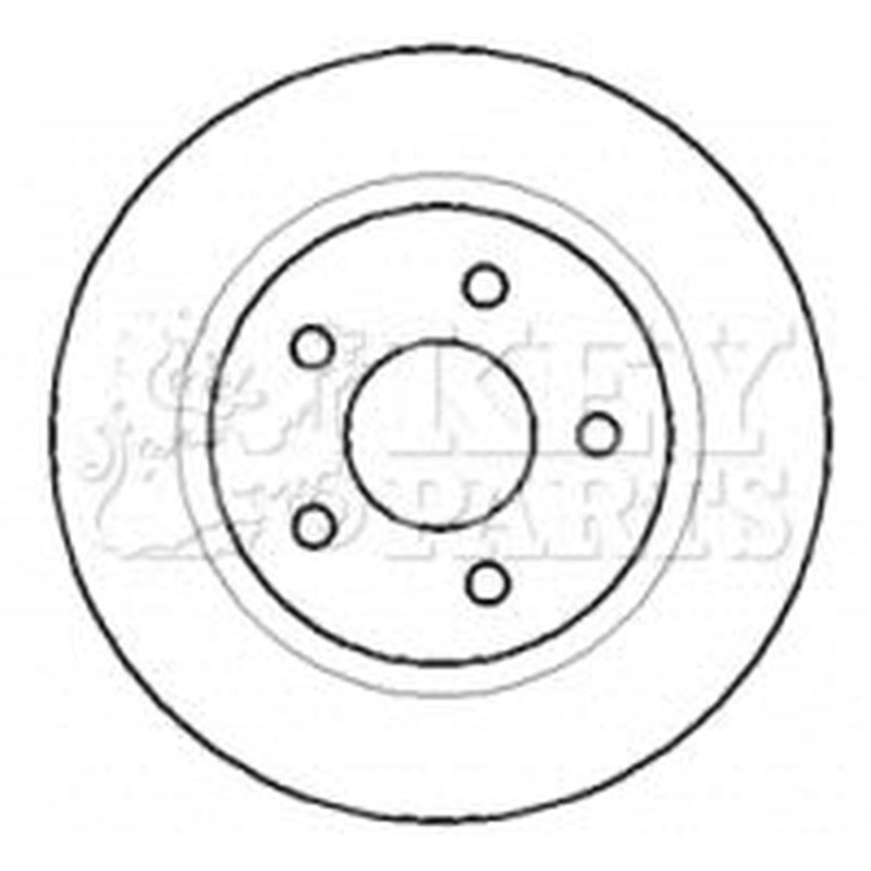 Key Parts 2 x Solid Rear Brake Discs KBD4403