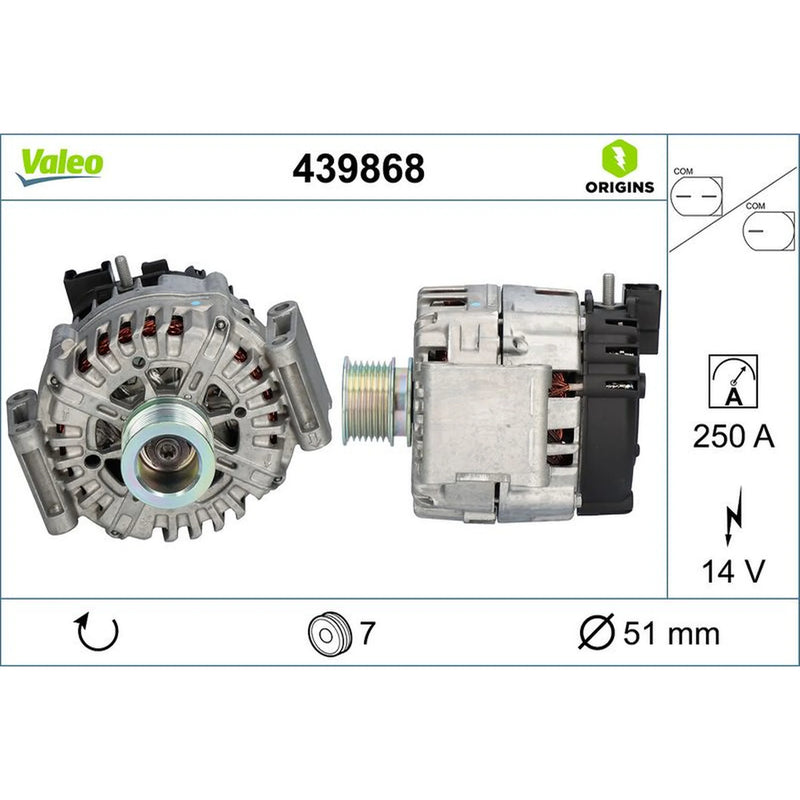 Valeo Car Alternator 12V 439868